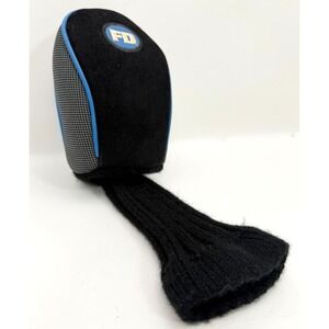 FD Fairway Driver Golf Club Headcover Black Grey Blue Trim Rib Knit Sock